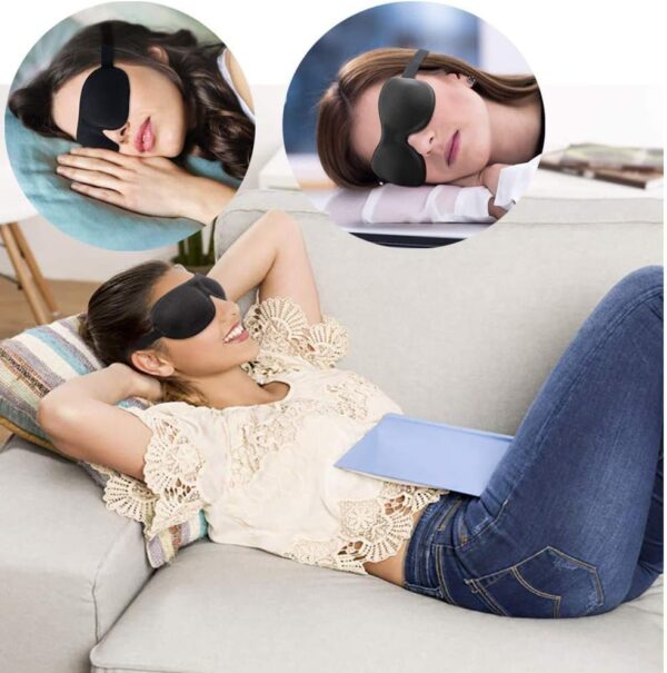 Schlafmaske, Augenmaske,Schlafbrille absolute Dunkelheit,DOLYUU 3D PLUS Augenmaske, mehr Platz für die Augen Schlafmaske, festere Passform auf Ihrer Nase - für Damen & Herren schlafmaske. – Bild 6