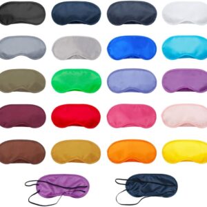 Gativs Schlafmasken Set 20 Stücke Augenmaske Schlaf Augenmaske Augenabdeckung Schlafmaske Augenmasken Augenbinde Mehrfarbig Augenmaske Abdeckung Leichte Augenbinde Blindfold für Reisen mit Gummibänder