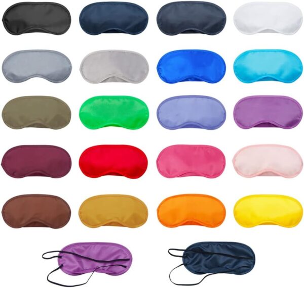Gativs Schlafmasken Set 20 Stücke Augenmaske Schlaf Augenmaske Augenabdeckung Schlafmaske Augenmasken Augenbinde Mehrfarbig Augenmaske Abdeckung Leichte Augenbinde Blindfold für Reisen mit Gummibänder