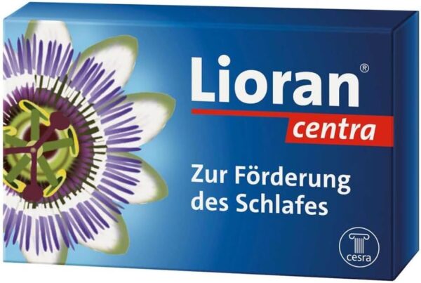 Lioran centra, das starke pflanzliche Schlafmittel gegen Ein- und Durchschlaf-Störungen. 50 Dragees