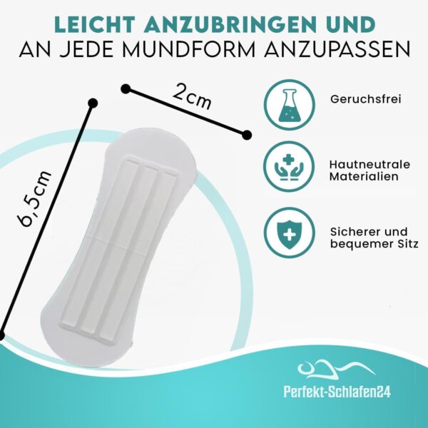 Perfekt-Schlafen24® 30xTransparente Nasenpflaster gegen Schnarchen - Test 2023 [SEHR GUT] - 66x19mm - Anti Schnarch Nasenstrips - Besser schlafen ohne schnarchen & besser atmen - Snoring Nose Strips – Bild 5