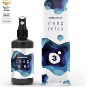 omega3zone Deep Relax Melatonin Einschlafspray - Premium Melatonin Spray als Einschlafhilfe - Natürliches Schlafspray mit Vitamin B Komplex - Sleep Spray ohne Alkohol - 1 x 30ml
