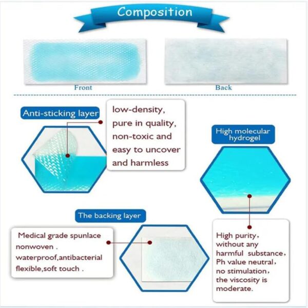 Coldcool Kühlpflaster für Kinder bei Fieber, Kopfschmerzen & mehr, 20 Stück, Gel, Flexibel, Einweg, Blau – Bild 3