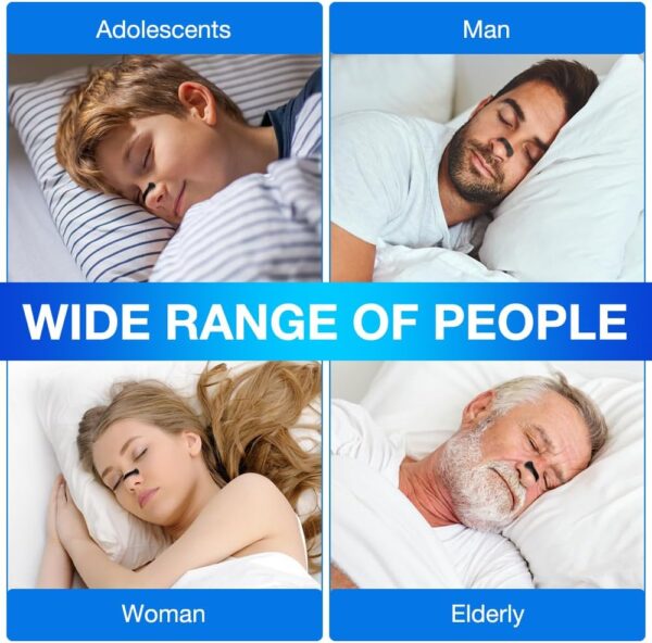 90 Stück Nasal Strips, Schwarz Breathing Nasal Strip Anti Schnarch Nose Strips Magnetischer Nasenstreifen Sicheres und Wirksames Nasenpflaster Besser Atmen Für Geschäftsreise, Reisen, Hotel – Bild 7