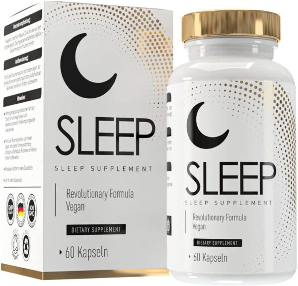 MELATONIN EINSCHLAF KAPSELN mit Soforteffekt - Baldrian und Kamillenblüten - hochdosiert und laborgeprüft - MVN®