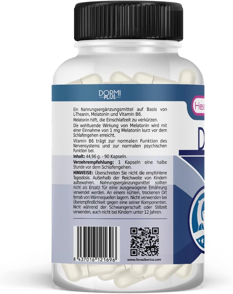 Healthy Fusion DormiPlus | 100% reines Melatonin + L-Theanin + Vitamin B6 | Fördert schnellen, tiefen & erholsamen Schlaf | Unterstützt 8 Stunden natürliche Regeneration | 90 Kapseln – Bild 7