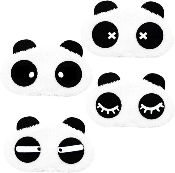 OSUTER 8 Stücke Schlafmaske Plüsch Süß Schlaf Augenmaske Panda Schlafmaske Augenabdeckung für Kinder Mädchen Damen Reisen Nickerchen Nacht – Bild 6