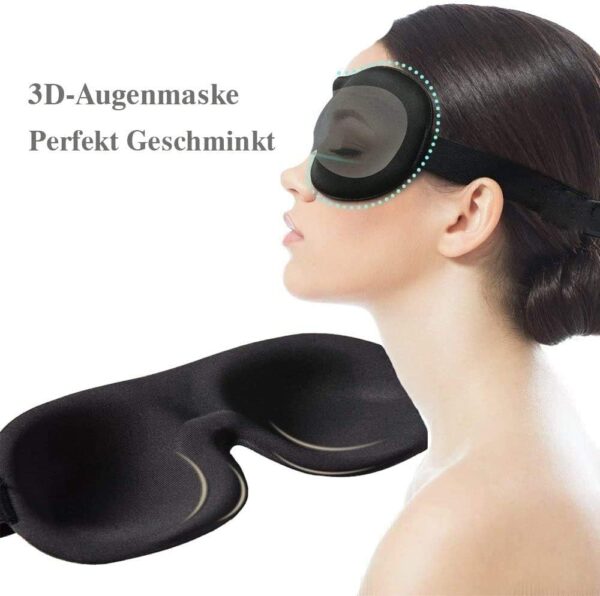 Schlafmaske, Augenmaske,Schlafbrille absolute Dunkelheit,DOLYUU 3D PLUS Augenmaske, mehr Platz für die Augen Schlafmaske, festere Passform auf Ihrer Nase - für Damen & Herren schlafmaske. – Bild 5