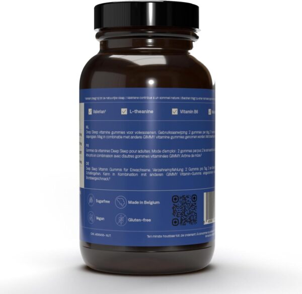 GIMMY Deep Sleep - Vitaminisierte Schlafgummis mit Mit Melatonin, L-Theanin, Baldrian, Vitamin b6, Kamille - um Ihren natürlichen Schlafzyklus zu unterstützen und besser zu schlafen… – Bild 5