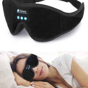 Usoun Schlafkopfhörer, Bluetooth-Augenmaske, 3D-Schlafmaske, Kopfhörer, integrierter HD-Lautsprecher, kabelloser Musik-Stirnband, Schlaflosigkeit, tolles Geschenk für Männer und Frauen