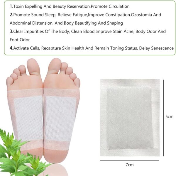 SEGMINISMART Detox Fußpflaster,Fusspflaster zur Entgiftung,Detox Pflaster Fuß,Entgiftungspflaster Füße Fußpflege-Pads mit Müdigkeit lindern Schlaf verbessern 20pc – Bild 2