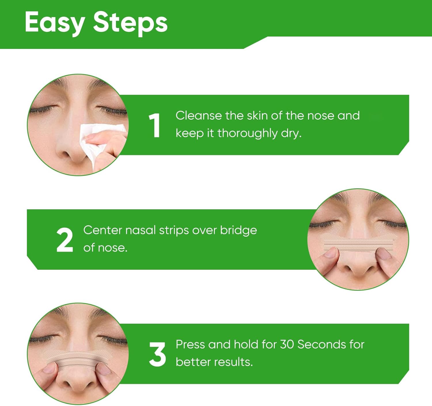 Nasenpflaster, Anti Schnarch, Nasenpflaster Besser Atmen, Extra Starker Nasenstrips, Lindern Eine Verstopfte Nase Aufgrund Allergien, Schnupfen-100 Stück – Bild 7