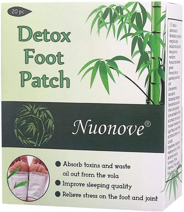 Detox Fußpflaster, Fusspflaster zur Entgiftung, Detox Vitalpflaster gut verträglich, Bambus Pflaster Wellness- Detox-Pflaster zieht die Toxine Spa, Schlaf verbessern, 20pcs