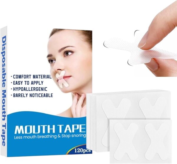 120PCS Mouth Tape,Mouth Tape for Sleeping,Schlaf Tape,Schnarchpflaster,Anti Schnarch Pflaster,Mund Tape Schlaf,Mundpflaster,Verbessern Sie Die Schlafqualität Weniger Mundatmung und Schnarchen