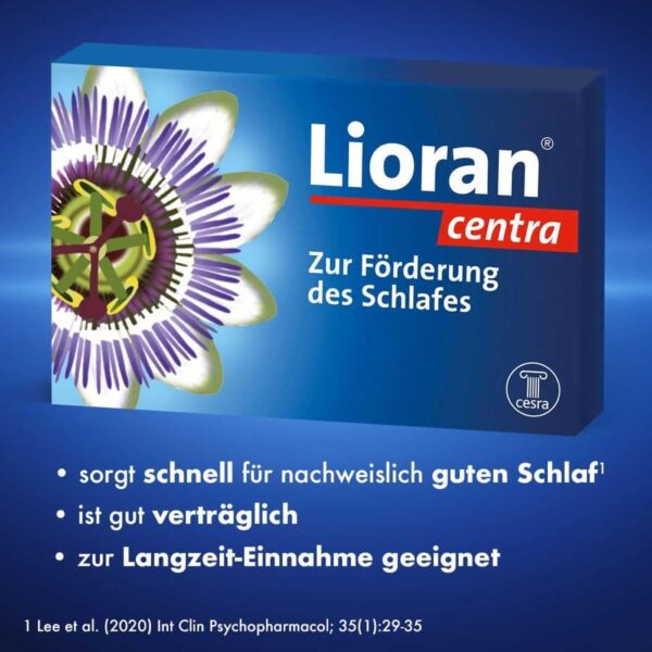 Lioran centra, das starke pflanzliche Schlafmittel gegen Ein- und Durchschlaf-Störungen. 50 Dragees – Bild 2