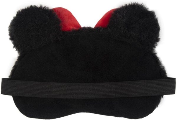 Schlafmaske Erwachsene Schlafmaske aus Weich Plüsch, Flauschige Cartoon, Einstellbare Augenmaske, Schlafmaske mit Mickey Mouse oder Minnie Mouse Maske für Reisen Nickerchen (Minnie Mouse) – Bild 2