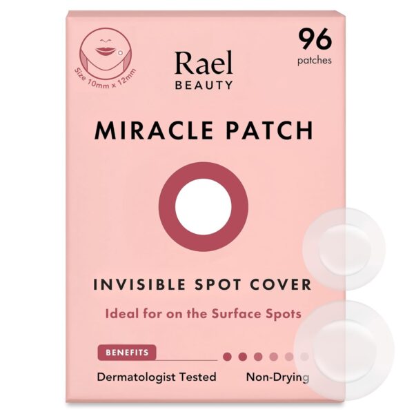Rael - Hydrocolloid-Pflaster, gegen Akne, Pickel, Hautflecken, Hautbehandlung, zwei Größen (96 Patch)
