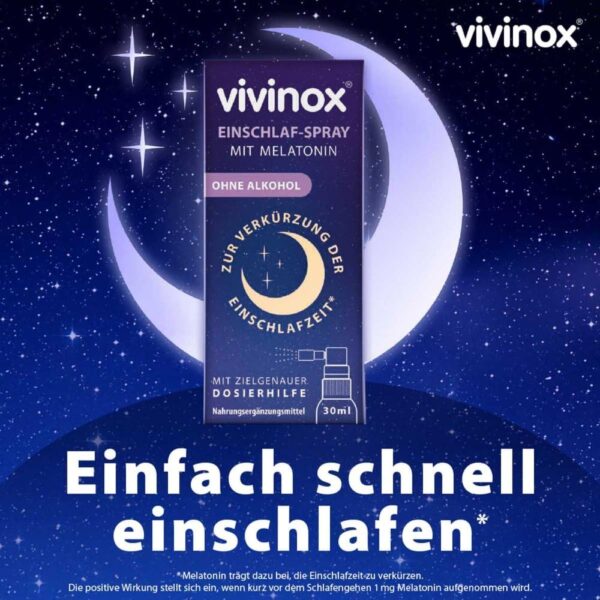 Vivinox Einschlaf-Spray mit Melatonin bei Einschlafstörungen 30 ml – Bild 2