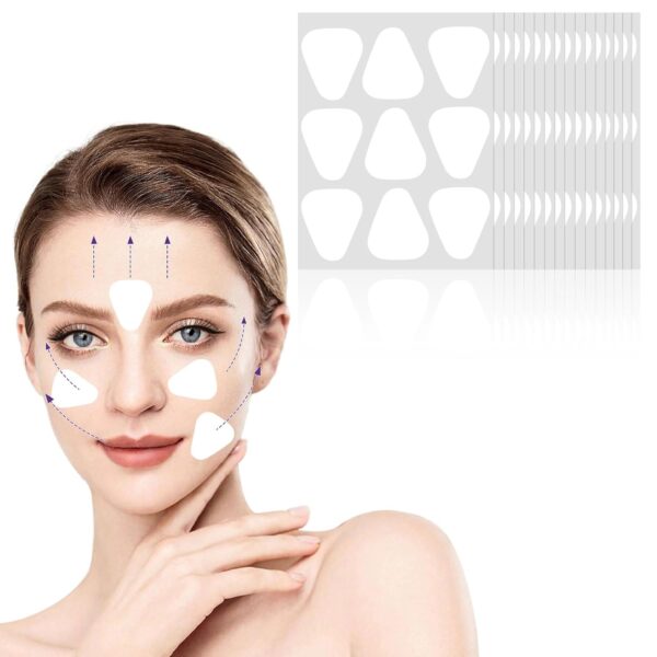 LOPHE Face Lifting Tape, 288 PCS Anti-Falten-Streifen für das Gesicht, Hautpflege-Pads zum Glätten von Augen, Mund & Stirn, Antialterung Anti-Falten-Pflaster Behandlung für Lifting über Nacht