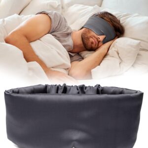 Kitsch Verdunkelungs-Satin-Schlafmaske, weicher als echte Maulbeerseide, weiche druckfreie Augenbinde für geschwollene Augen mit verstellbaren Trägern, gewichtete Augenmaske zum Schlafen, für Damen