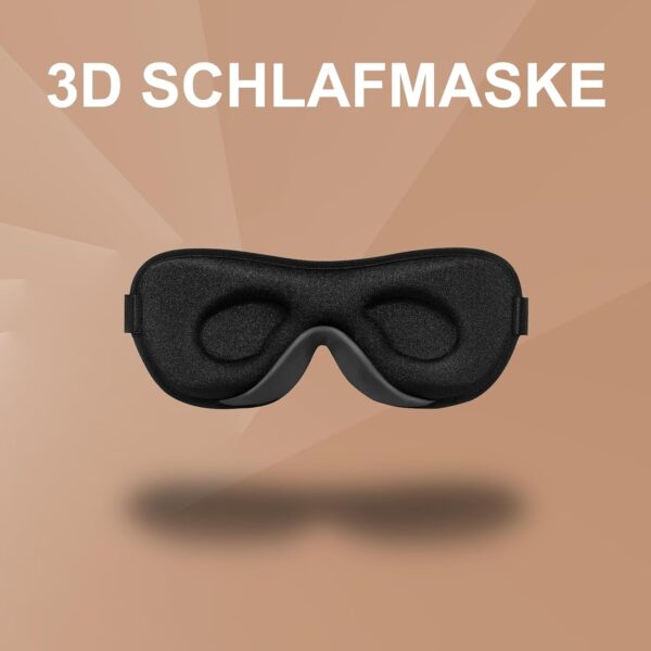 Thoquene Schlafmaske, 3D Schlafmaske für Frauen Herren Lichtblockierend, Angenehm und Atmungsaktiv zu Tragen – Bild 2
