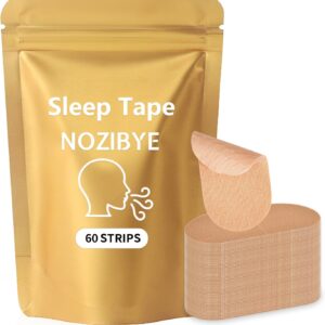 Nozibye Mouth Tape, Mundpflaster Schlafen für den Schlaf – 60 Stück Mouth Tape for Sleeping