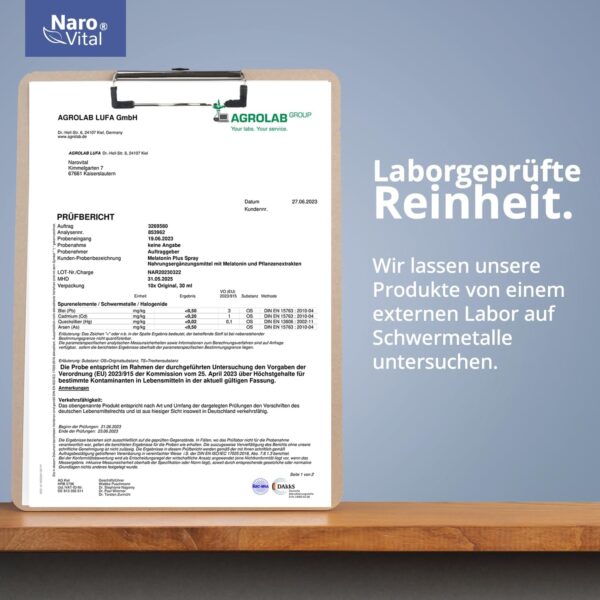Melatonin Einschlafspray hochdosiert - natürliches Schlafhormon bei Jetlag - Ashwagandha, Passionsblume, Lavendel, Baldrian, Melisse - Alternative zu Tabletten - 30 ml - 0, 5mg Melatonin pro Sprühstoß – Bild 6