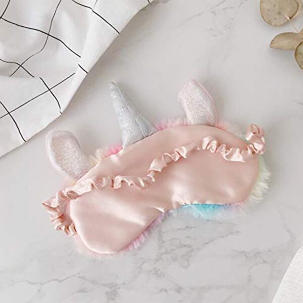 Schneespitze 2 Stück Cartoon Premium Schlafmaske,Einhorn Schlafmaske,Rainbow Unicorn Schlafmasken,Frosch Augenmaske Blackout Brille,Plüsch Schlafmaske Schlafmasken für Erwachsene, Kinder – Bild 5