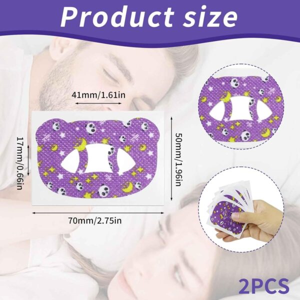 60 Stück Mundpflaster Schlafen,Anti Schnarch Mouth Tape gegen Schnarchen,Mundtapes zum Schlafen,Mundband für Nasenatmung, Lösung für Mundatmung im Schlaf,Mund Tape für Besseren Schlaf&Atemgewohnheiten – Bild 2
