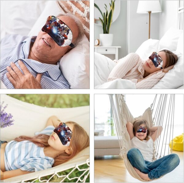 Schlafmaske Kinder, Hochwertige Augenmaske Schlafmaske Cartoon Design Sleeping Mask Weich und hautfreundlich, Einstellbar, für Verbessern sie die Schlafqualität, Eye Cover für Jungen Mädchen – Bild 6