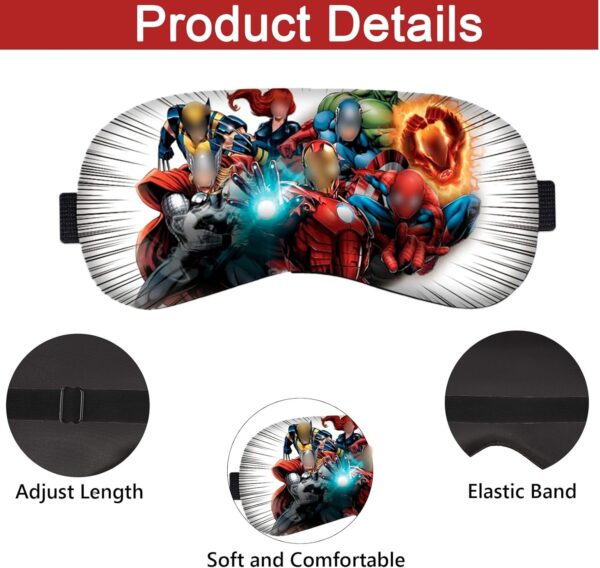 Schlafmaske Kinder, Hochwertige Augenmaske Schlafmaske Cartoon Design Sleeping Mask Weich und hautfreundlich, Einstellbar, für Verbessern sie die Schlafqualität, Eye Cover für Jungen Mädchen – Bild 3
