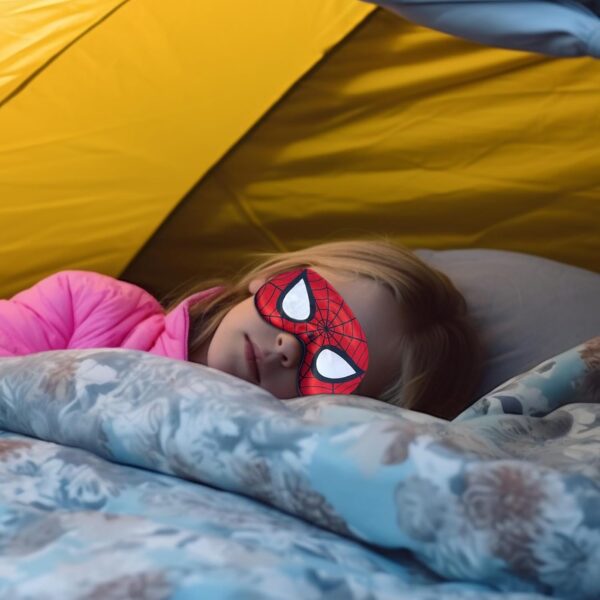VIDSTW 2 Stück Hochwertige Maulbeerseide Schlafmaske Kinder, Augenmaske Schlafmaske Cartoon Design Sleeping Mask Weich und hautfreundlich, Einstellbar, für Verbessern sie die Schlafqualität – Bild 7