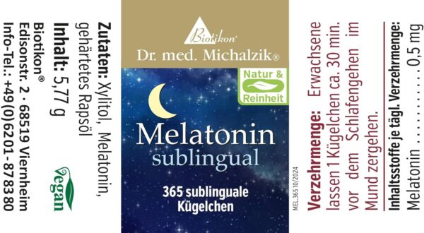 Melatonin sublingual nach Dr. med. Michalzik von BIOTIKON® – Bild 2