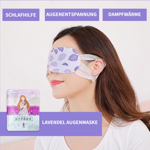 Augenmaske Wärmend 20Pcs Lavendel Dampf Augen Maske Schlafmaske Wärmebrille für Augenermüdung Augenringe, Migräne, lidrandpflege, Entspannung für die Augen – Bild 5