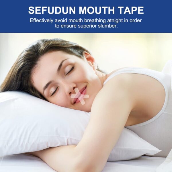 Mouth Tape For Sleeping 120 Pcs Mundkleber Nacht Mundpflaster Schlafen Schnarchpflaster Und Anti Schnarch Pflaster Schnarchstopper Mund Tape Schlaf für Schnarchen Verhindern Besser Schlafen Und Atmen – Bild 4
