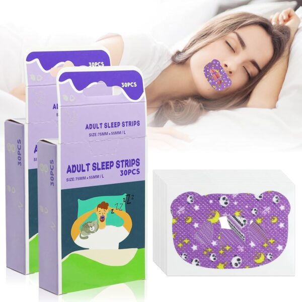 60 Stück Mundpflaster Schlafen Schnarchstopper Anti Schnarch Mouth Tape für Sleeping Schnarchpflaster Sleep Tape Gegen Schnarchen für Besser Atmen für Breathing Entwickelt Nasenatmungsgewohnheiten