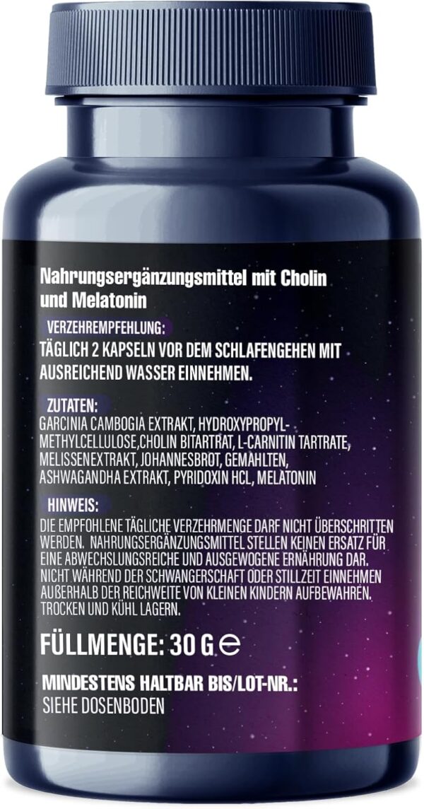 NEU: Saint Nutrition® KETO NIGHT BURN - Appetitzügler mit Melatonin 0,5 mg und Cholin für die Nacht – Stoffwechsel Rezeptur extrem, schnell & endlich - verbesserte Formel für Frauen & Männer – Bild 2