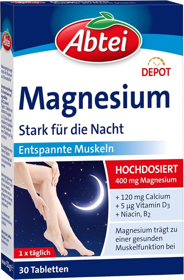 Abtei Magnesium Stark für die Nacht, 30 Tabletten