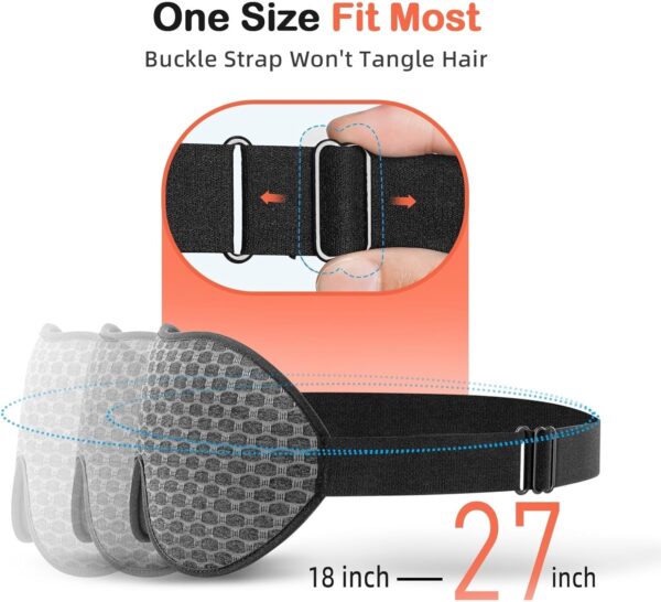 INNELO Schlafmaske für Herren Frauen, 2024 Bequeme Atmungsaktive 3D Augenmaske, mit tiefen Augenhöhlen und erhöhten Nasenpads,100％ Lichtblockierende Schlafbrille mit Memory Foam für Reisen, Grau – Bild 6