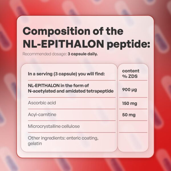 SYNTHAGEN LABORATORIES - NL-EPITHALON - PENTAPEPTID - Zur Verlangsamung des Alterns - Zur Verbesserung der Schlafqualität und der circadianen Rhythmen - Anti-Aging-Peptide - Antioxidative Wirkung – Bild 8