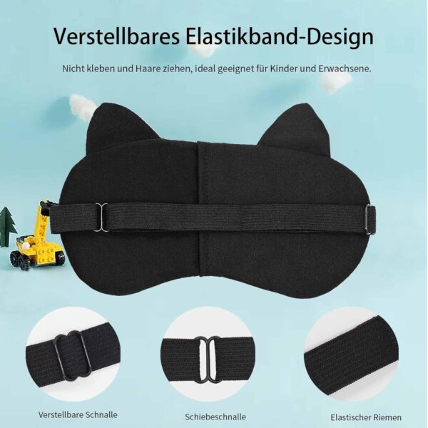 GRPSKCOS Kinder Schlafmaske, 4 Pack niedliche Tier lustig Schlaf Augenmaske zum Schlafen weiche Augenbinde mit verstellbarem Gurt für Kinder Erwachsene Reisen Naps Shift Works Spiele(#1 Style A) – Bild 4