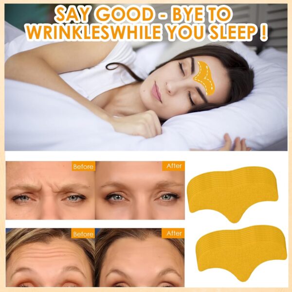 20 Stück Anti Falten Stirn Pad, Anti Aging Gesichts Anti-Falten-Patches, Forehead Wrinkle Pflaster, Stirnpflaster für Falten zur Glättung Feiner Linien Und Fältchen Sowie – Bild 6