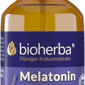 Melatonin Spray 50ml mit Lavendel, Hopfen und Vitamin B6 – Alkoholfrei – Vegane Natürliche Formel für Erwachsene von BIOHERBA