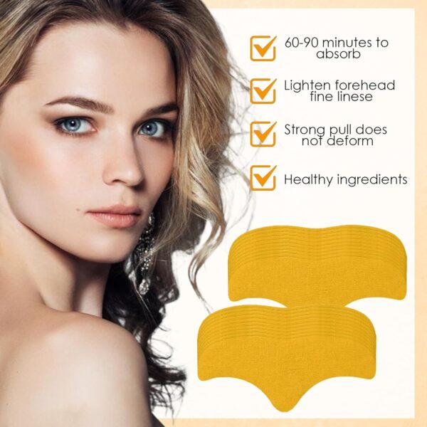 20 Stück Anti Falten Stirn Pad, Anti Aging Gesichts Anti-Falten-Patches, Forehead Wrinkle Pflaster, Stirnpflaster für Falten zur Glättung Feiner Linien Und Fältchen Sowie – Bild 4