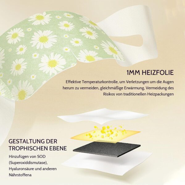 Augenmaske Wärmend 20Pcs Lavendel Dampf Augen Maske Schlafmaske Wärmebrille für Augenermüdung Augenringe, Migräne, lidrandpflege, Entspannung für die Augen – Bild 6