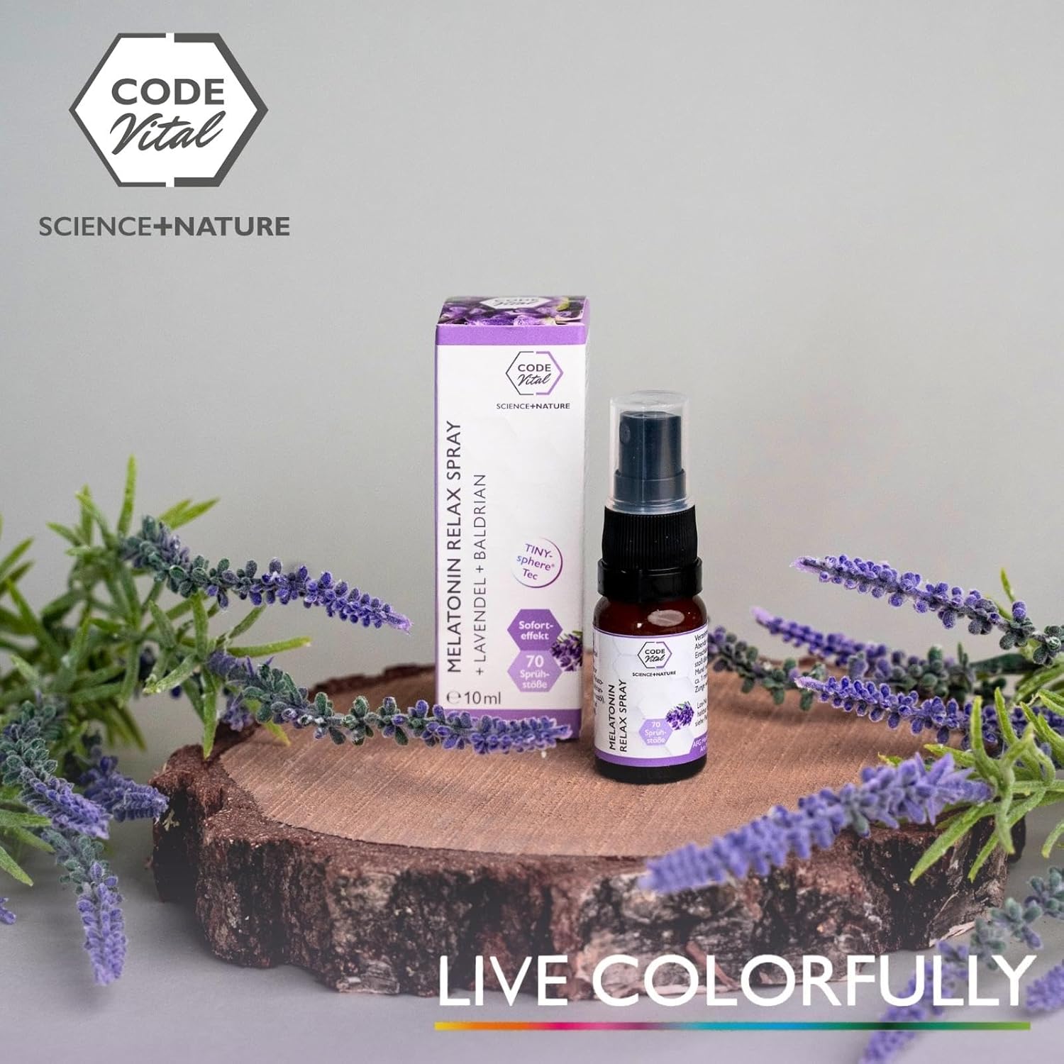 CODE VITAL® Melatonin RELAX Spray | Studiengeprüft an deutschen Universitäten | Mit Booster-Schlaf-Technologie | Hochdosiert | Qualität aus Deutschland | 10 ml 70 Anwendungen – Bild 9