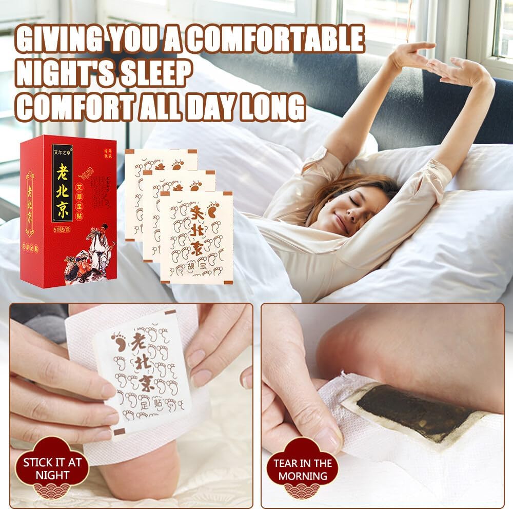 XPJBKC Detox Fußpflaster Entgiftung, 50 Stück Entgiftungspflaster Füße, Detox Pflaster für Stressabbau, Natürliches Fusspflaster zum Entgiften für Tiefschlaf und Gesundheitswesen – Bild 6