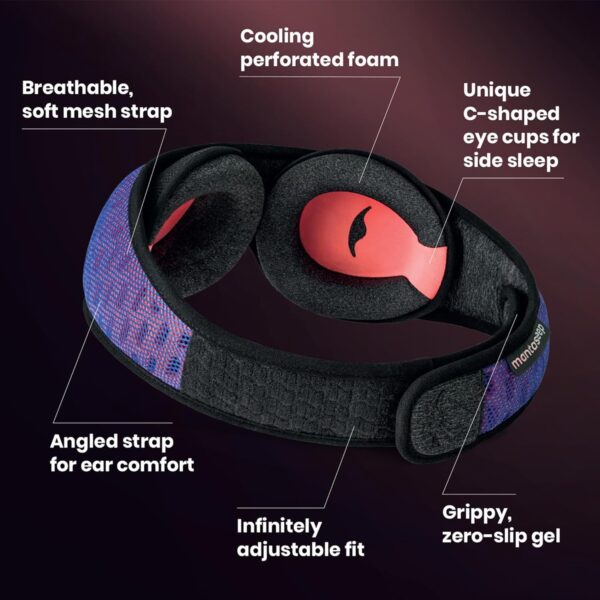 Manta Pro Sleep Mask - 100% Light Blocking Sleep Mask for Side Sleepers, Breathable and Comfortable for Sleep/Travel/Nap/Shift Work – Bild 7