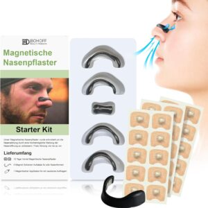 Magnetische Nasenpflaster Schnarchen (Starter Kit 15 Tage) – Anti-Schnarch Nose Strips, Schnarchstopper & Schnarchschiene für besseres Atmen, Nasal Strips & Nasenstrips Magnet