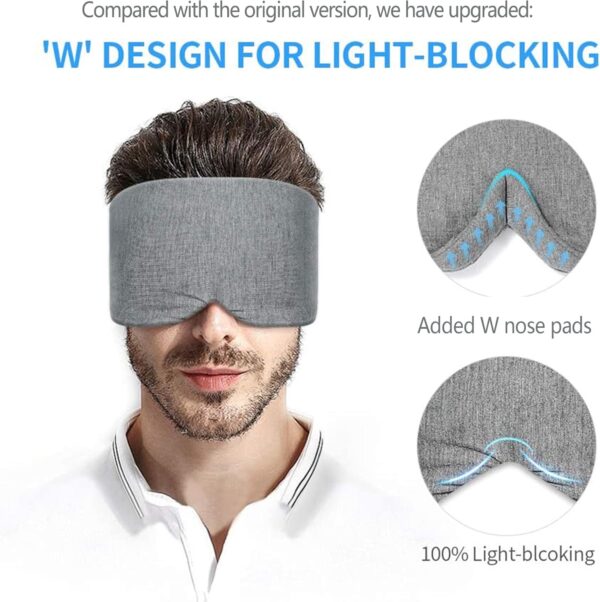 Handgefertigte Schlafmaske aus Baumwolle – neues Design, lichtblockierende Schlafmaske, weich und bequem, Augenform, Blinder, Augenform, Flugzeug, mit Tasche für Schlafen und Reisen, für Damen, Herren – Bild 2